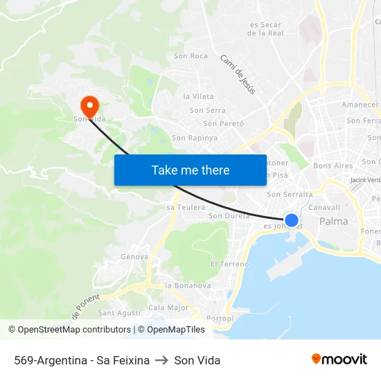 569-Argentina - Sa Feixina to Son Vida map