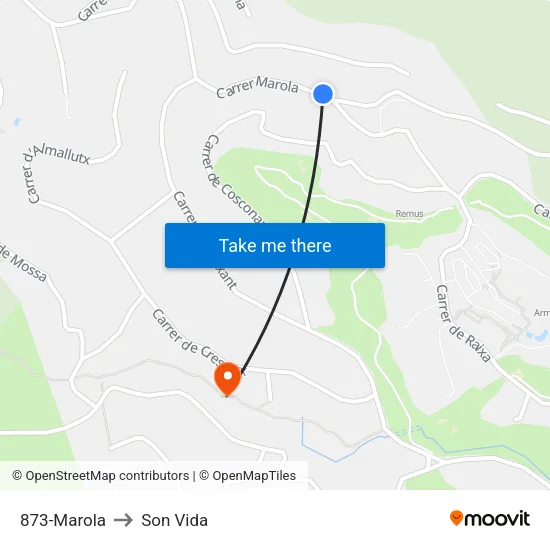 873-Marola to Son Vida map