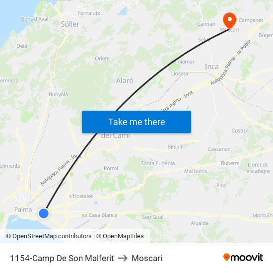 1154-Camp De Son Malferit to Moscari map