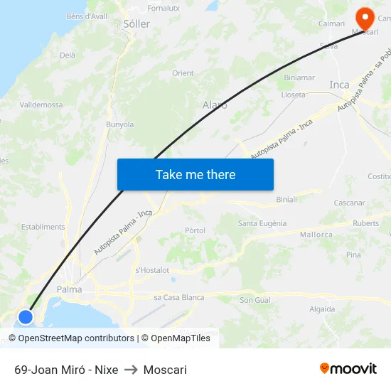 69-Joan Miró - Nixe to Moscari map
