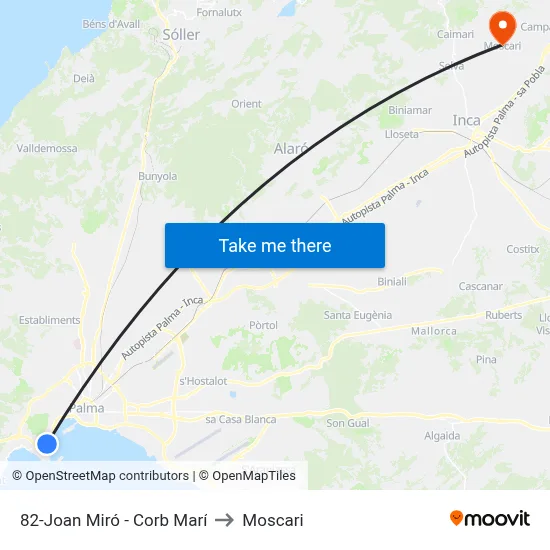 82-Joan Miró - Corb Marí to Moscari map