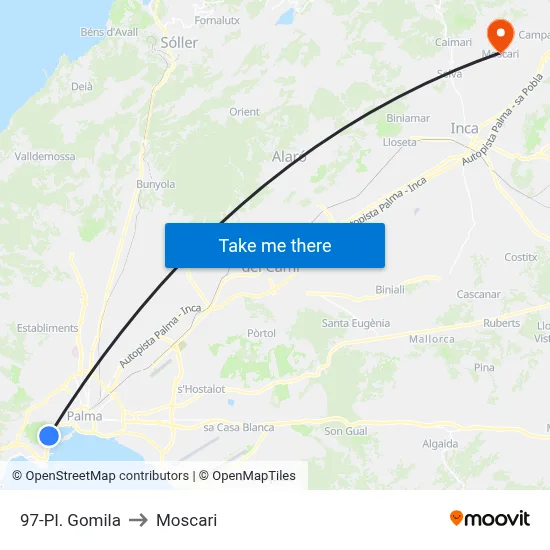 97-Pl. Gomila to Moscari map