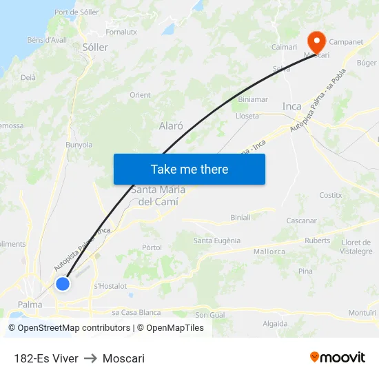 182-Es Viver to Moscari map
