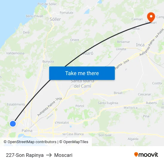 227-Son Rapinya to Moscari map