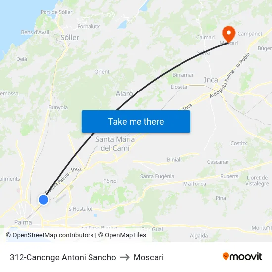 312-Canonge Antoni Sancho to Moscari map