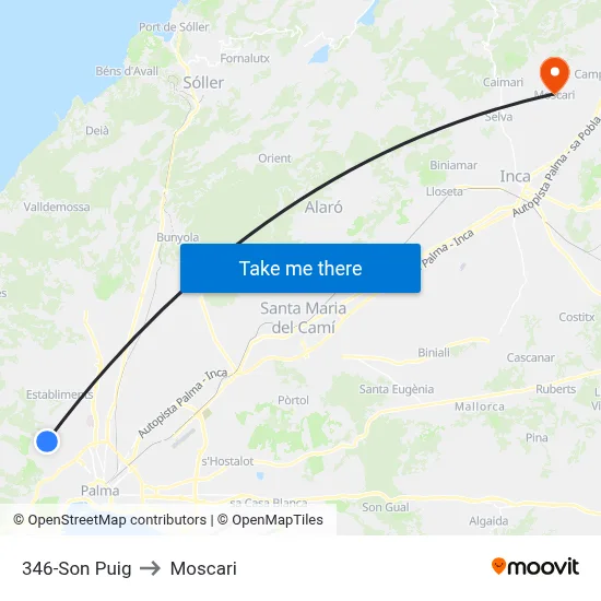 346-Son Puig to Moscari map