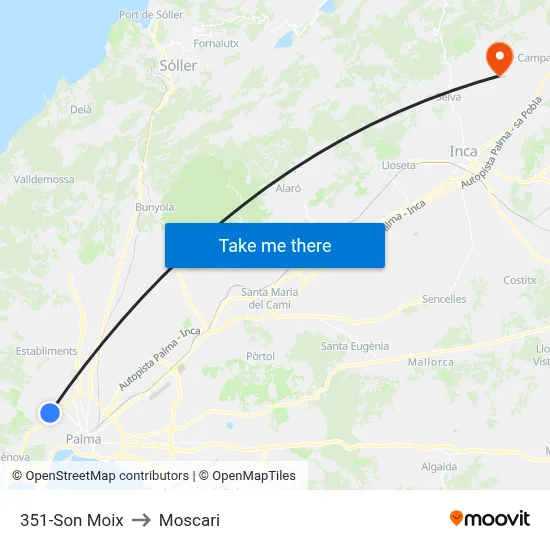 351-Son Moix to Moscari map