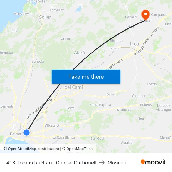 418-Tomas Rul·Lan - Gabriel Carbonell to Moscari map