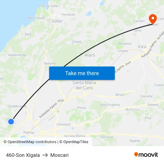 460-Son Xigala to Moscari map