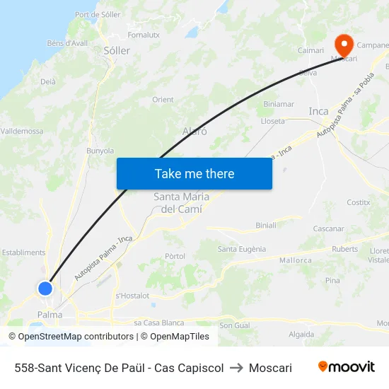 558-Sant Vicenç De Paül - Cas Capiscol to Moscari map