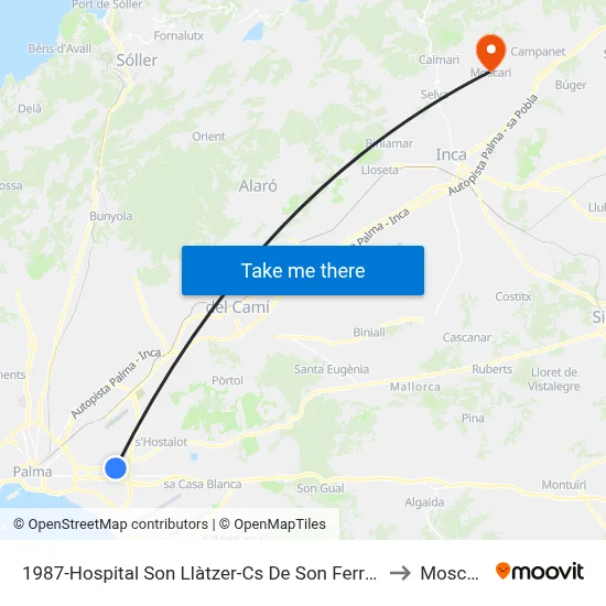 1987-Hospital Son Llàtzer-Cs De Son Ferriol to Moscari map