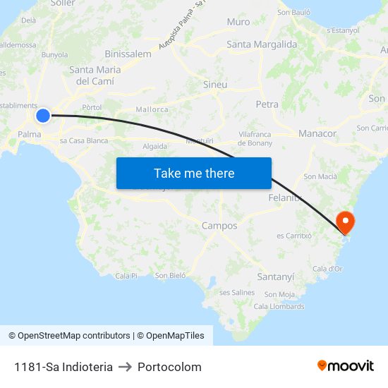 1181-Sa Indioteria to Portocolom map