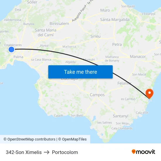 342-Son Ximelis to Portocolom map