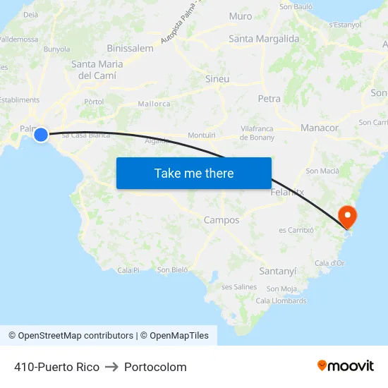 410-Puerto Rico to Portocolom map