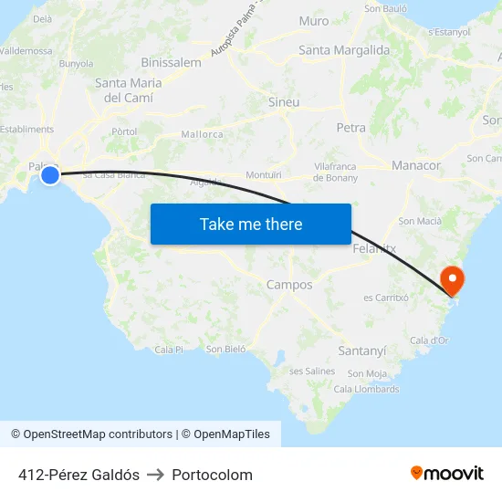 412-Pérez Galdós to Portocolom map