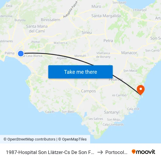 1987-Hospital Son Llàtzer-Cs De Son Ferriol to Portocolom map