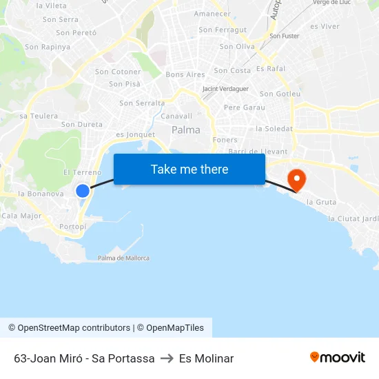 63-Joan Miró - Sa Portassa to Es Molinar map