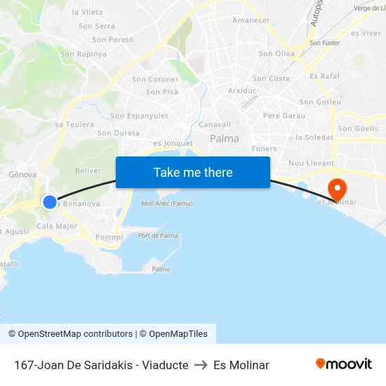 167-Joan De Saridakis - Viaducte to Es Molinar map