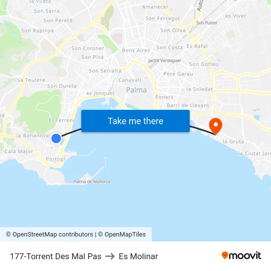 177-Torrent Des Mal Pas to Es Molinar map