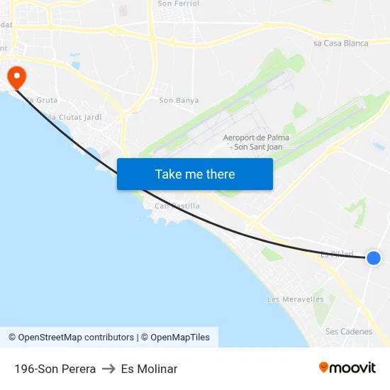 196-Son Perera to Es Molinar map