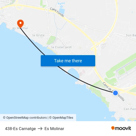 438-Es Carnatge to Es Molinar map