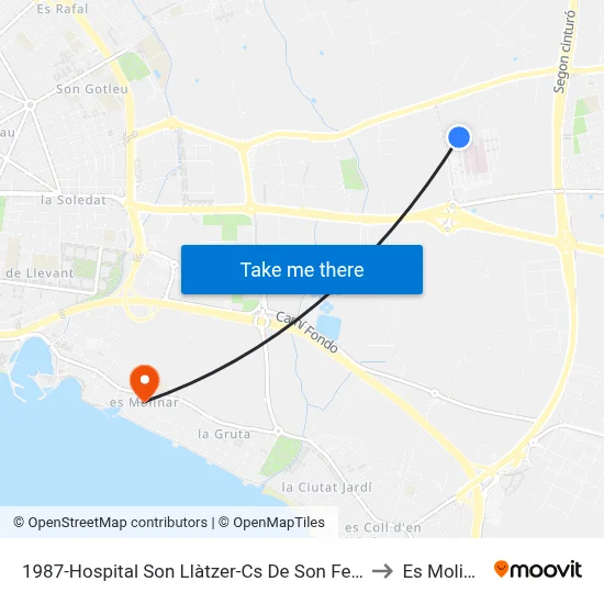 1987-Hospital Son Llàtzer-Cs De Son Ferriol to Es Molinar map