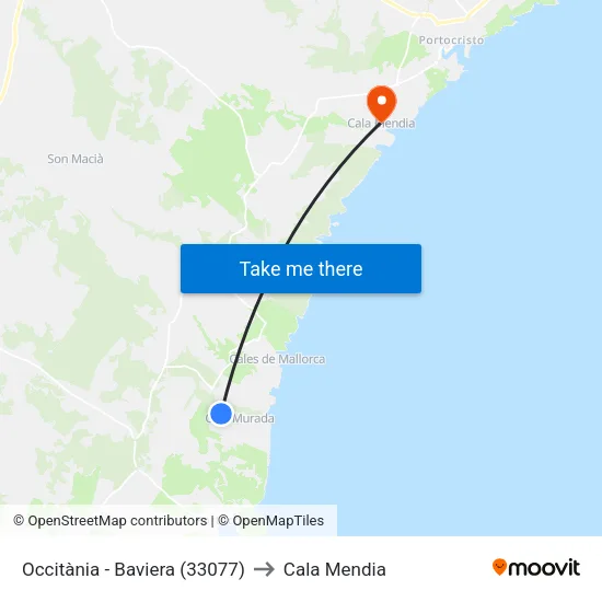 Occitània - Baviera (33077) to Cala Mendia map