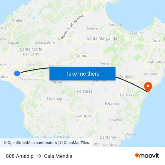 808-Amadip to Cala Mendia map