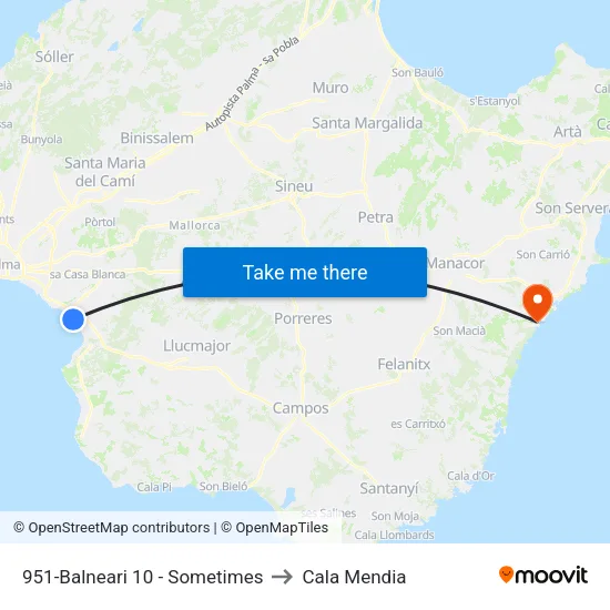 951-Balneari 10 - Sometimes to Cala Mendia map