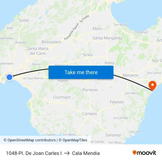 1048-Pl. De Joan Carles I to Cala Mendia map