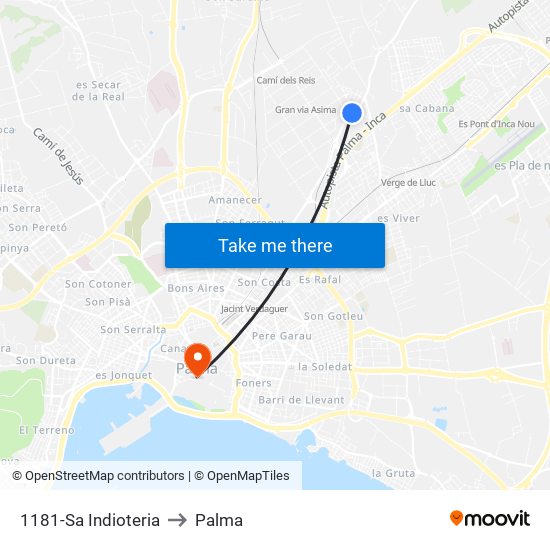 1181-Sa Indioteria to Palma map