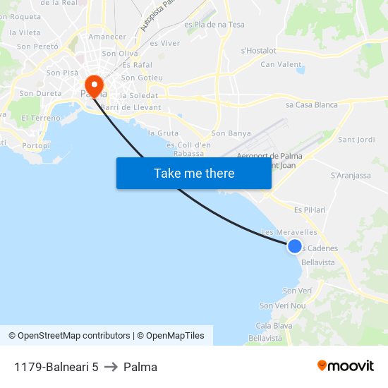 1179-Balneari 5 to Palma map