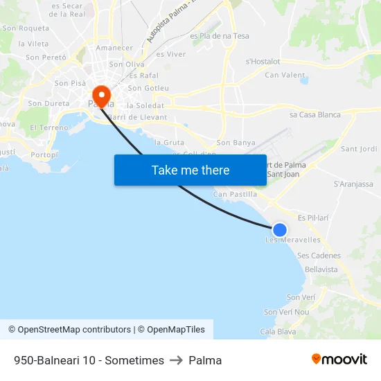950-Balneari 10 - Sometimes to Palma map