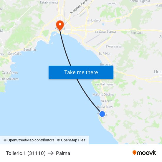 Tolleric 1 (31110) to Palma map
