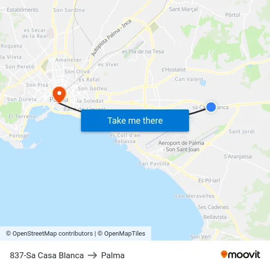 837-Sa Casa Blanca to Palma map