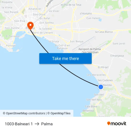 1003-Balneari 1 to Palma map
