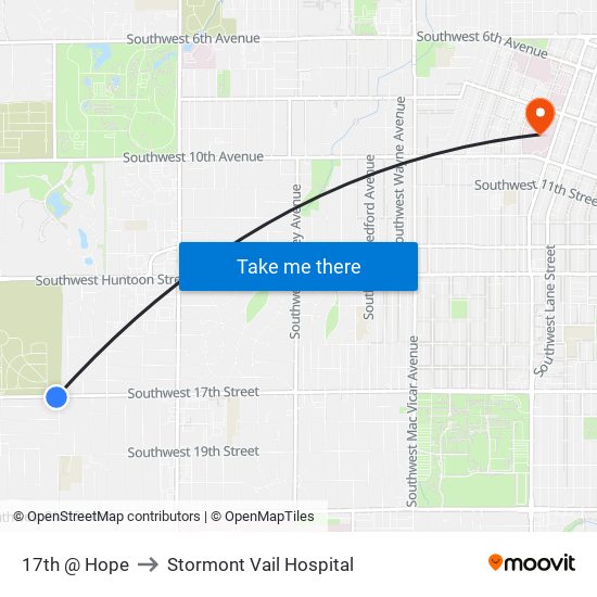 17th @ Hope to Stormont Vail Hospital map