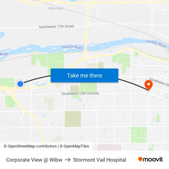 Corporate View @ Wibw to Stormont Vail Hospital map