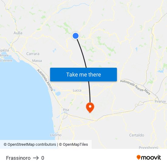 Frassinoro to 0 map
