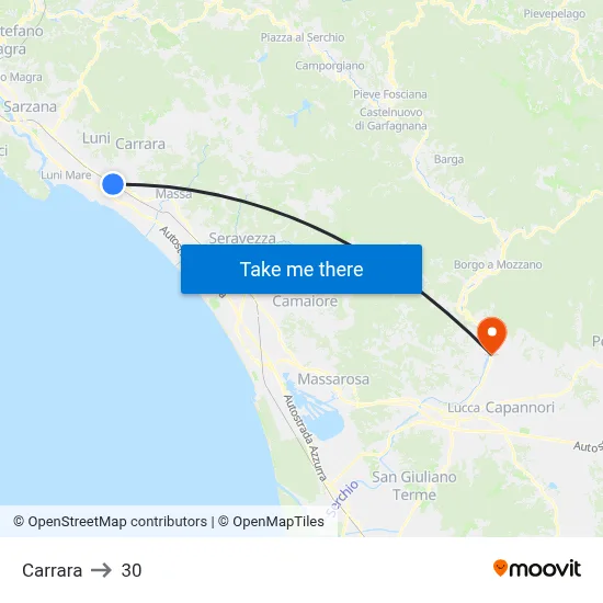 Carrara to 30 map