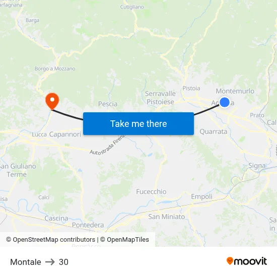 Montale to 30 map