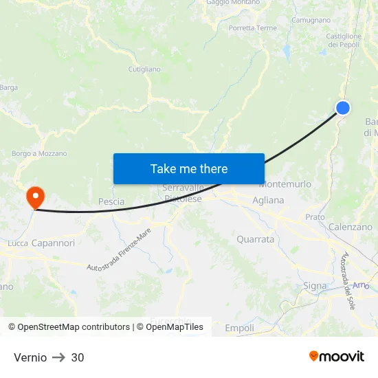 Vernio to 30 map