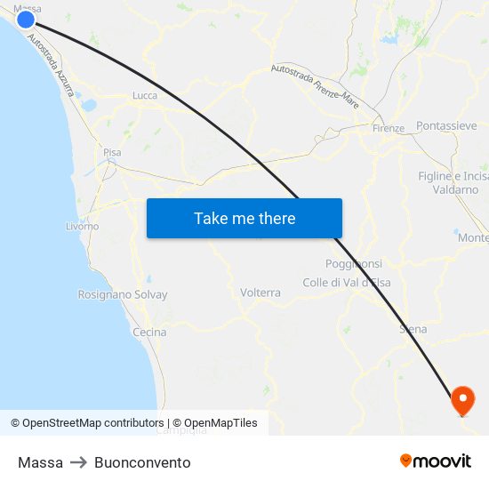 Massa to Buonconvento map