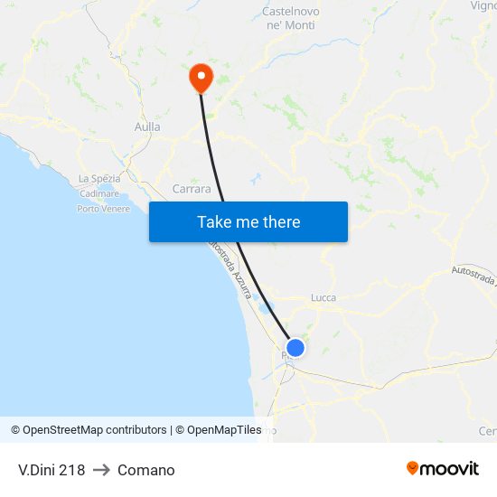 V.Dini 218 to Comano map