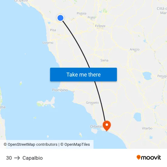 30 to Capalbio map