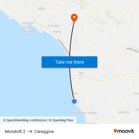 Mondolfi 2 to Careggine map