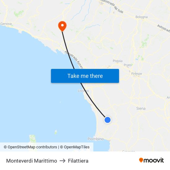 Monteverdi Marittimo to Filattiera map