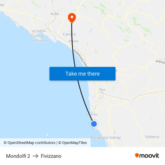 Mondolfi 2 to Fivizzano map