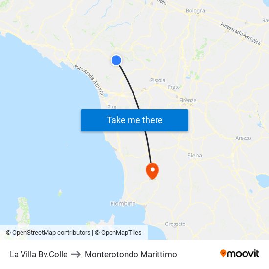 La Villa Bv.Colle to Monterotondo Marittimo map