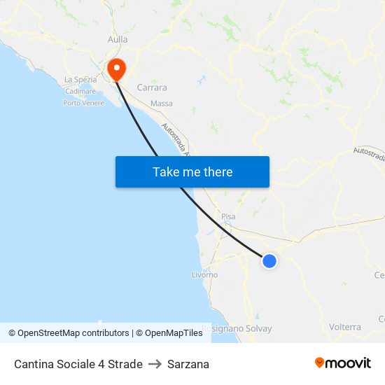 Cantina Sociale 4 Strade to Sarzana map